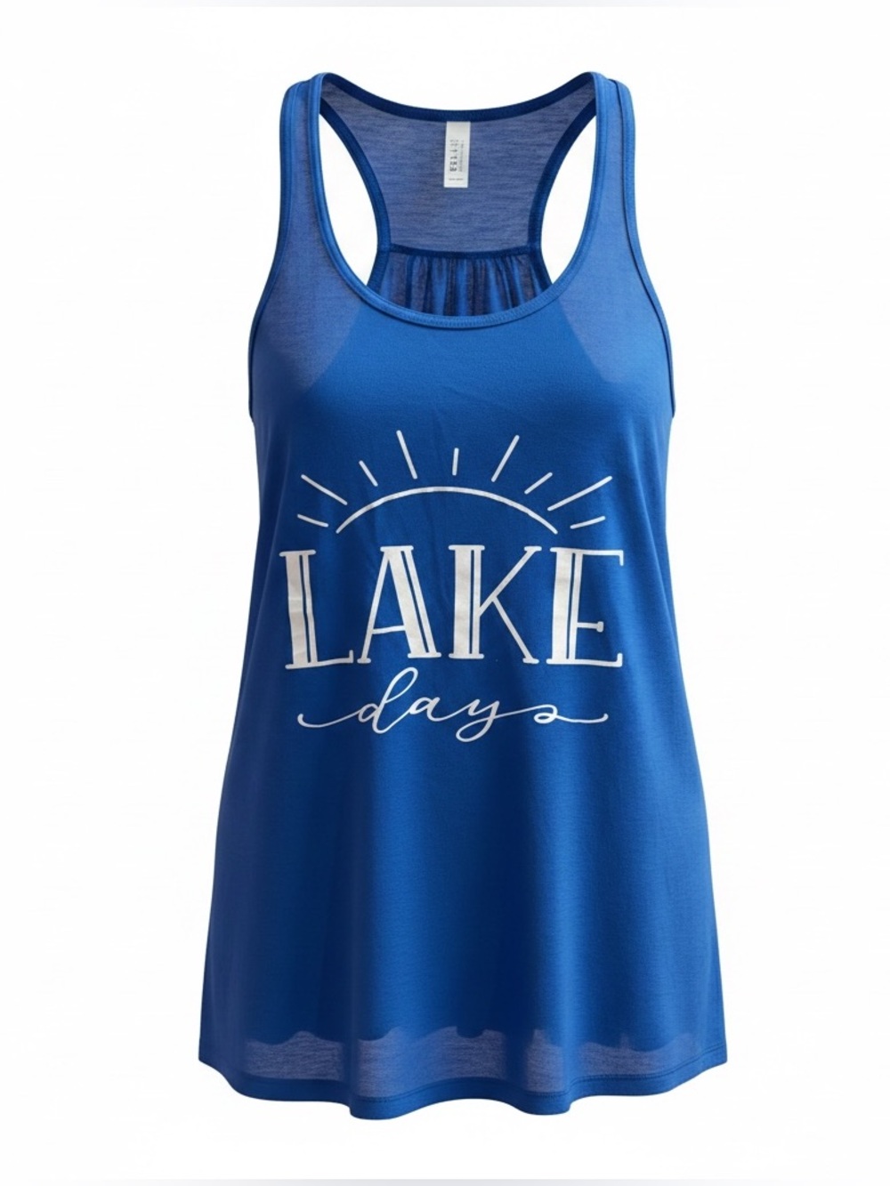 Blue 'Lake Days' Racerback Tank Top